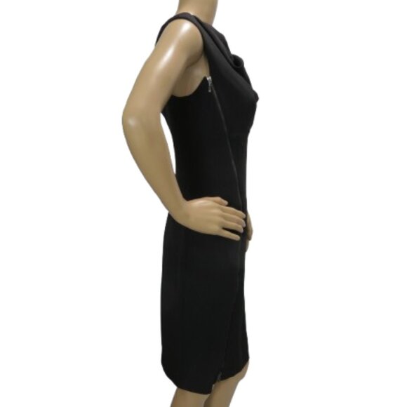Evan Picone Black Cowl Neck Sheath Dress - Picture 5 of 7